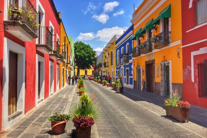 メキシコのカラフルな街並み